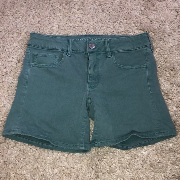 American Eagle Teal Jean Shorts - Picture 3 of 5